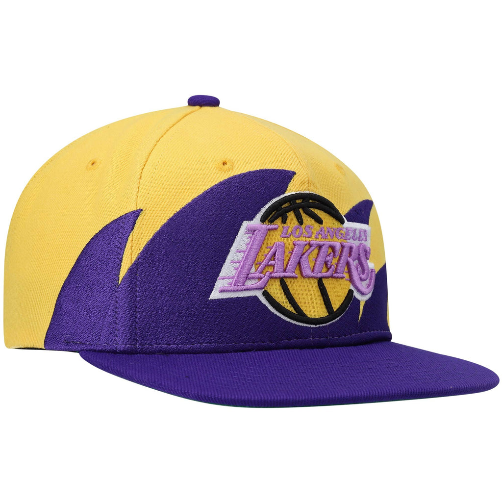 [HHSS2978-LALYYPPPYWPR] MENS MITCHELL & NESS NBA LA LAKERS SHARKTOOTH SNAPBACK