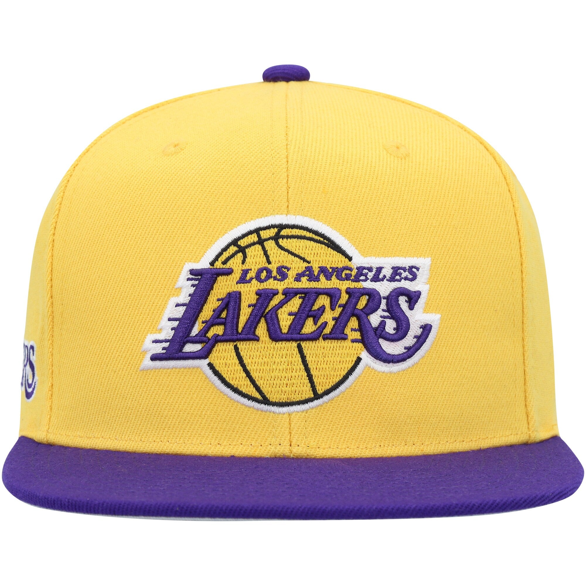 MENS MITCHELL & NESS NBA SIDE CORE 2.0 SNAPBACK LAKERS - YELLOW-PURPLE