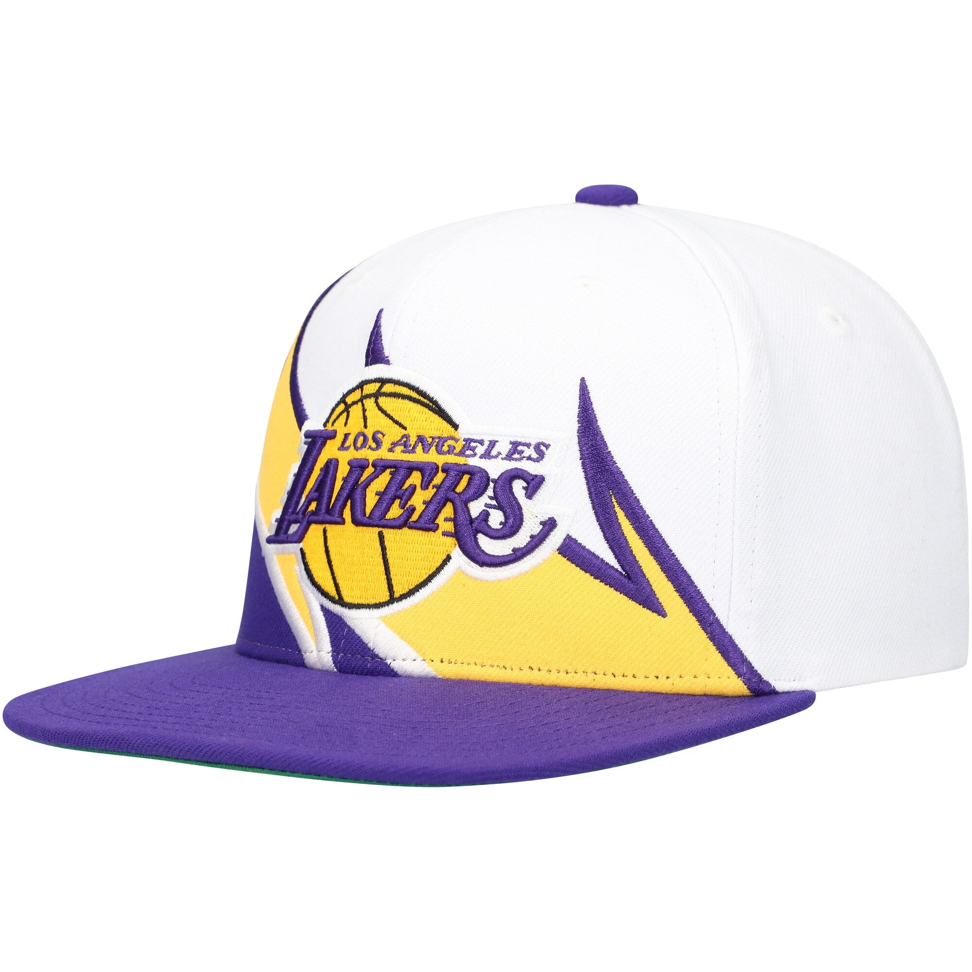 MENS MITCHELL & NESS NBA WAVERUNNER SNAPBACK LAKERS - WHITE
