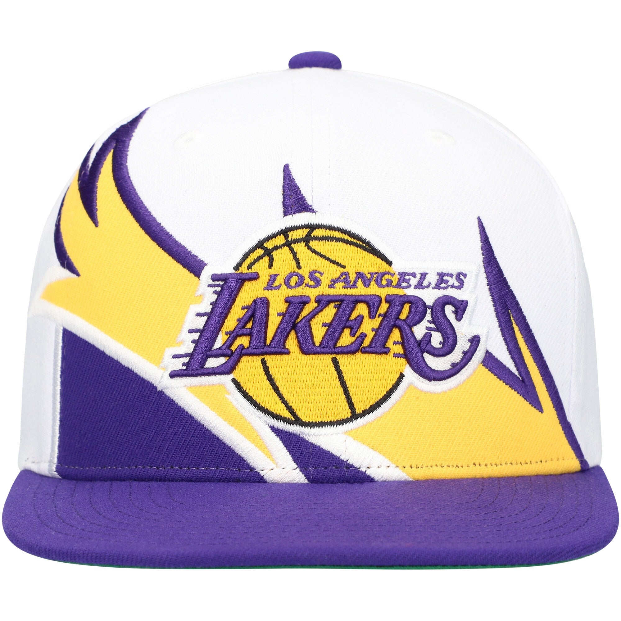 MENS MITCHELL & NESS NBA WAVERUNNER SNAPBACK LAKERS - WHITE