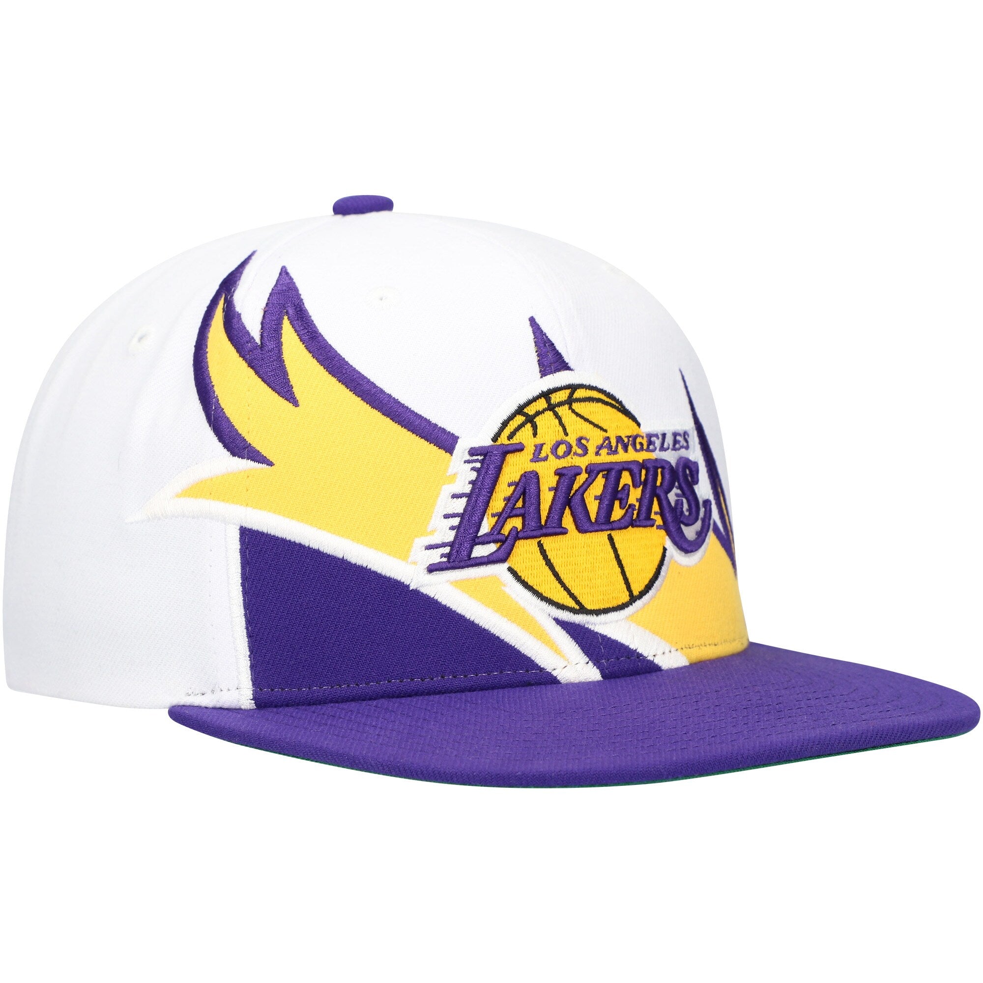 MENS MITCHELL & NESS NBA WAVERUNNER SNAPBACK LAKERS - WHITE