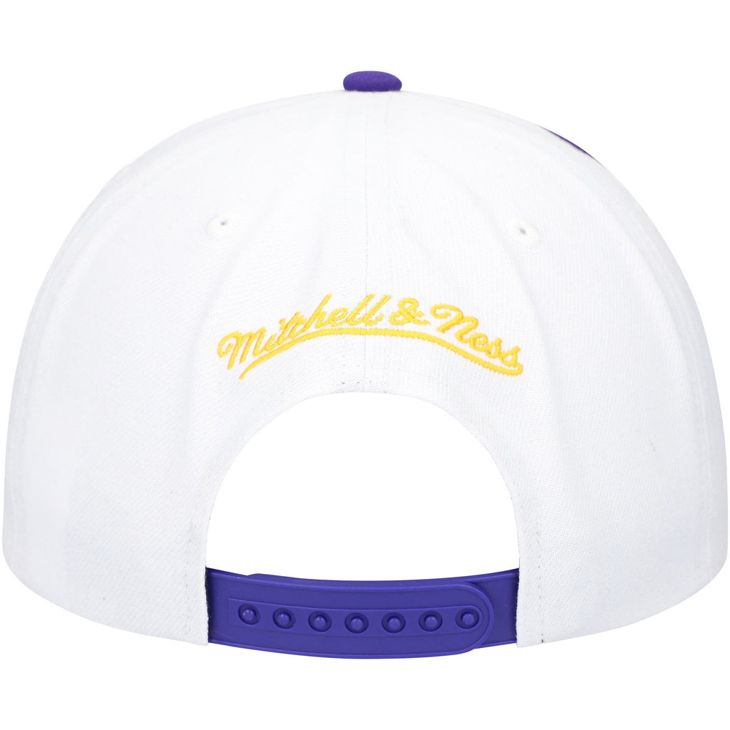 MENS MITCHELL & NESS NBA WAVERUNNER SNAPBACK LAKERS - WHITE