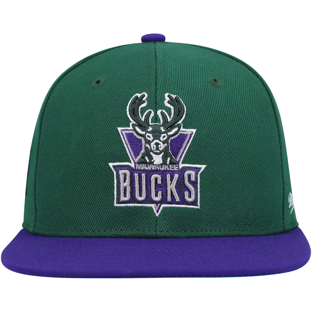 [6HSFSH22051-MBUGREN] MENS NBA MILWAUKEE BUCKS COAST 2 COAST FITTED