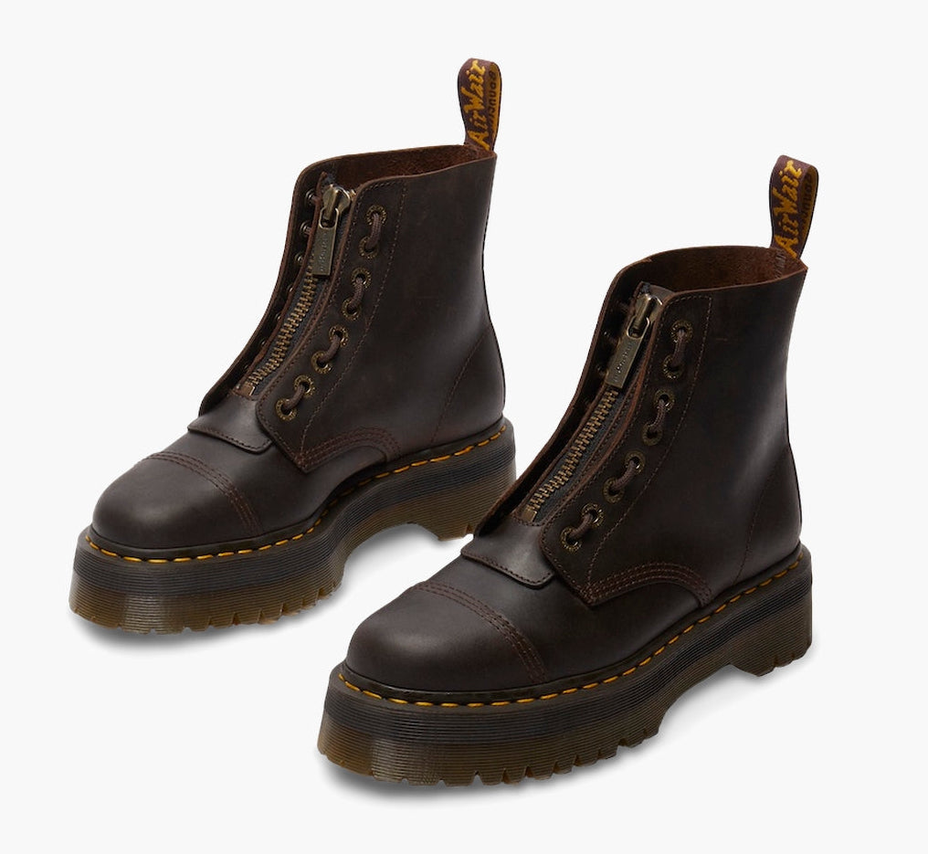 [40910200] UNISEX DR. MARTENS SINCLAIR CRAZY HORSE LEATHER PLATFORM BOOTS