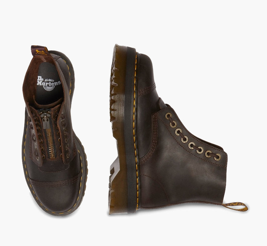 [40910200] UNISEX DR. MARTENS SINCLAIR CRAZY HORSE LEATHER PLATFORM BOOTS