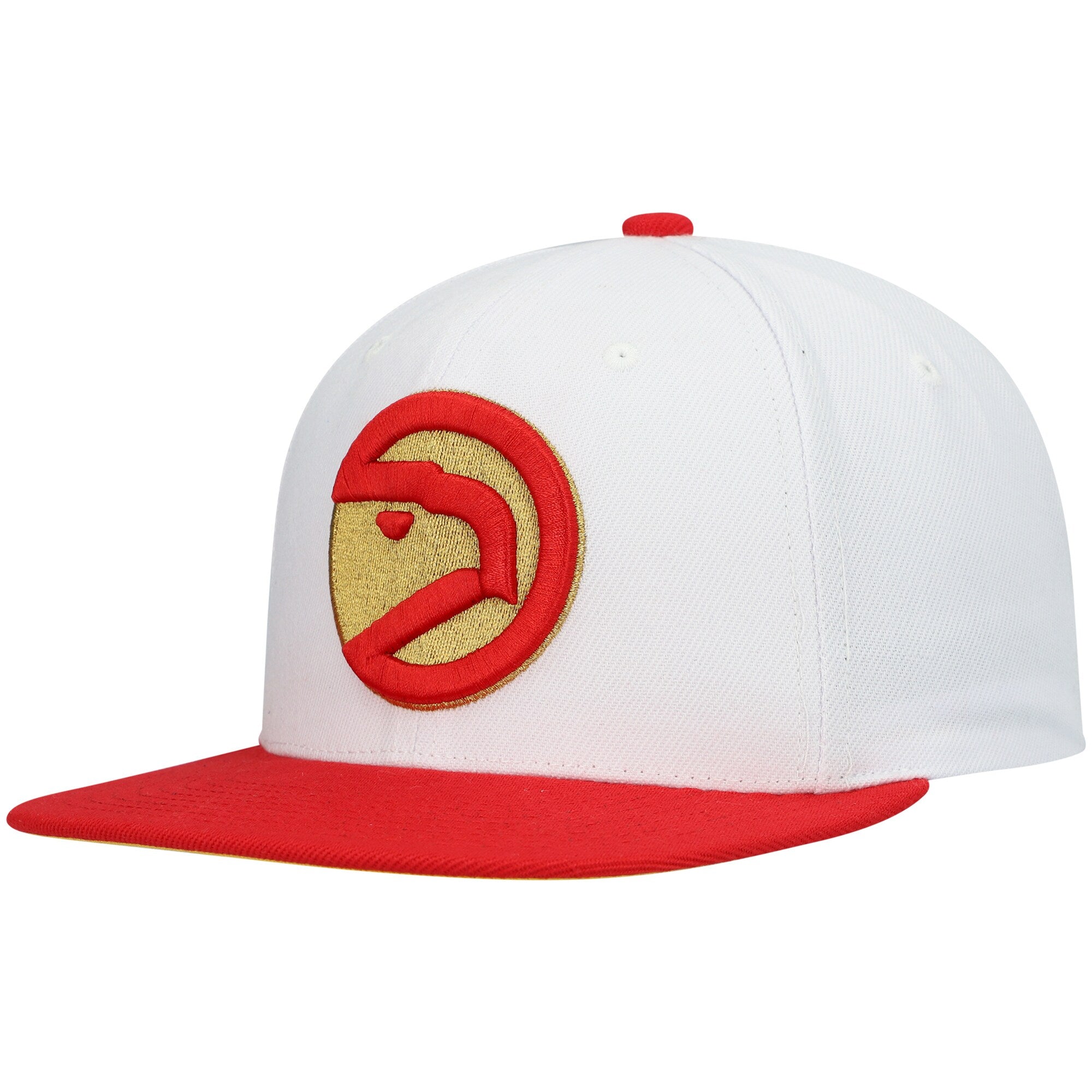 MENS MITCHELL & NESS NBA 50TH ANNI SNAPBACK HWC HAWKS - WHITE-RED