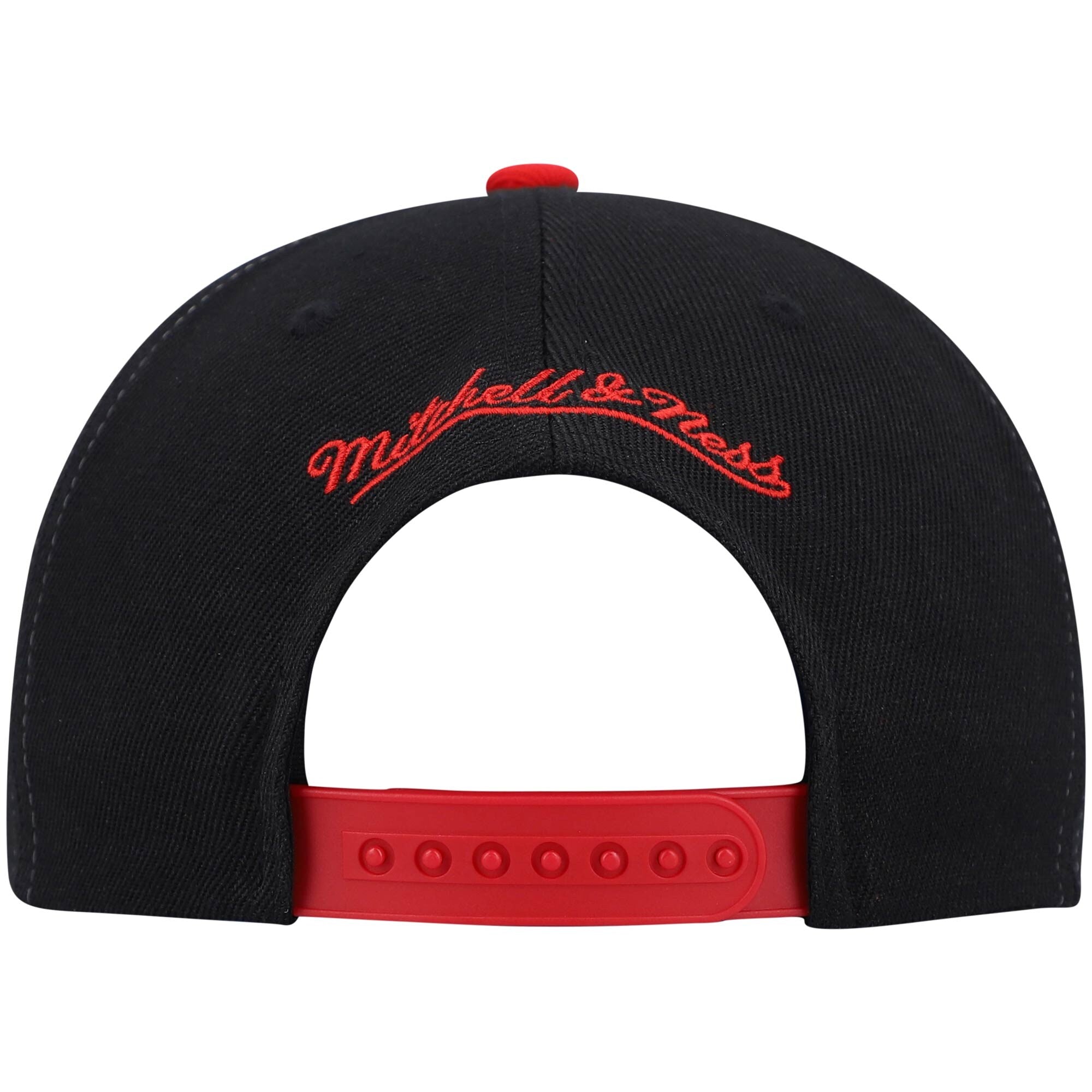 MENS MITCHELL & NESS NBA SHARKTOOTH SNAPBACK HWC BULLS - BLACK-RED