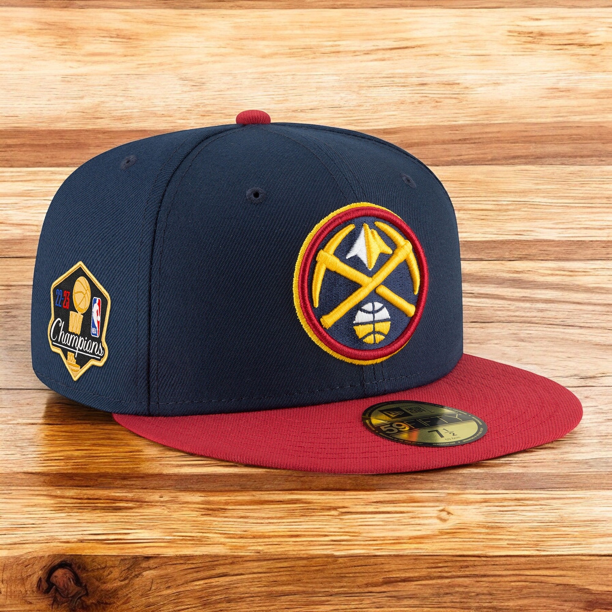 [13792640] Mens New Era NBA DENVER NUGGETS 5950 FINALS CHAMP FITTED - NAVY/RED