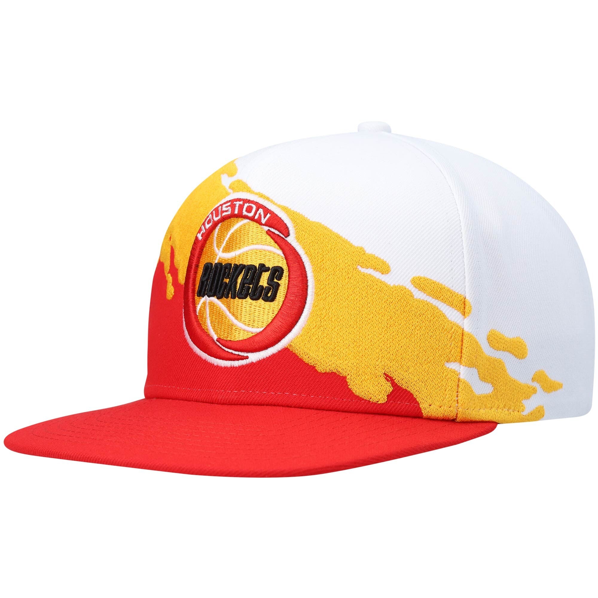 Mens MITCHELL & NESS NBA PAINTBRUSH SNAPBACK HWC ROCKETS