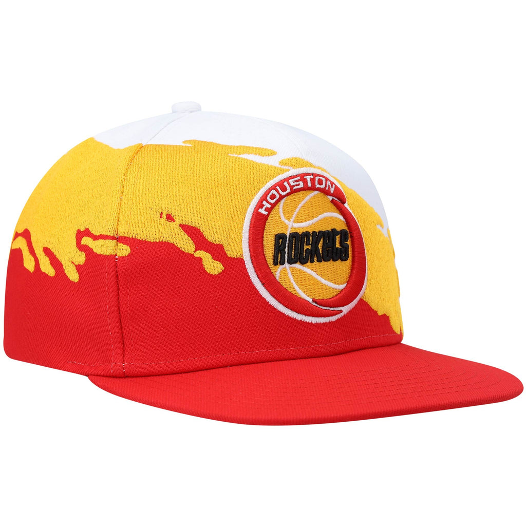 Mens MITCHELL & NESS NBA PAINTBRUSH SNAPBACK HWC ROCKETS