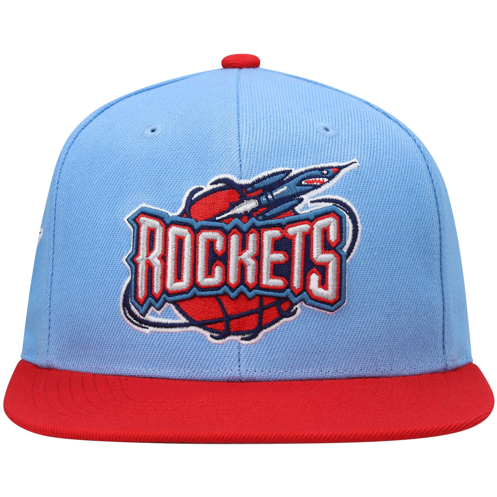 MENS MITCHELL & NESS NBA SIDE CORE 2.0 SNAPBACK HWC ROCKETS - LIGHT BLUE-RED