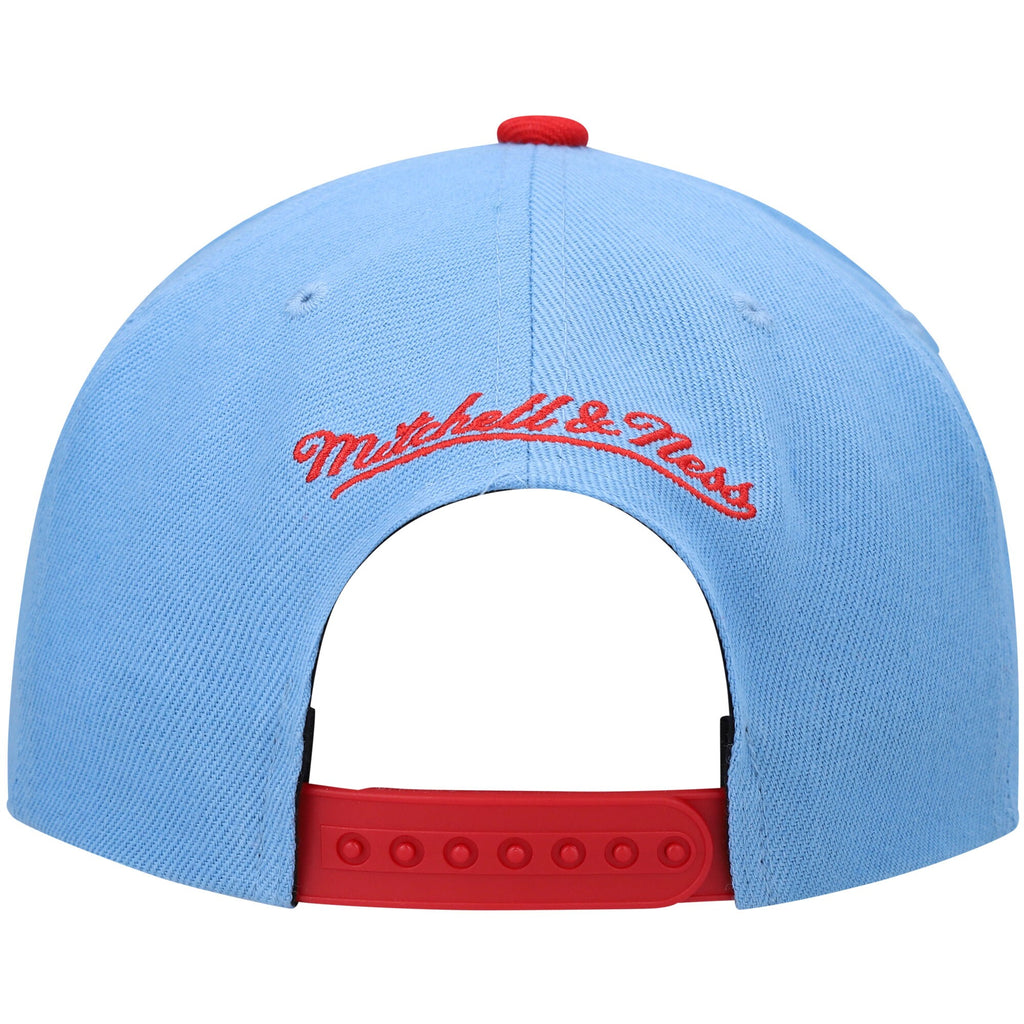 MENS MITCHELL & NESS NBA SIDE CORE 2.0 SNAPBACK HWC ROCKETS - LIGHT BLUE-RED
