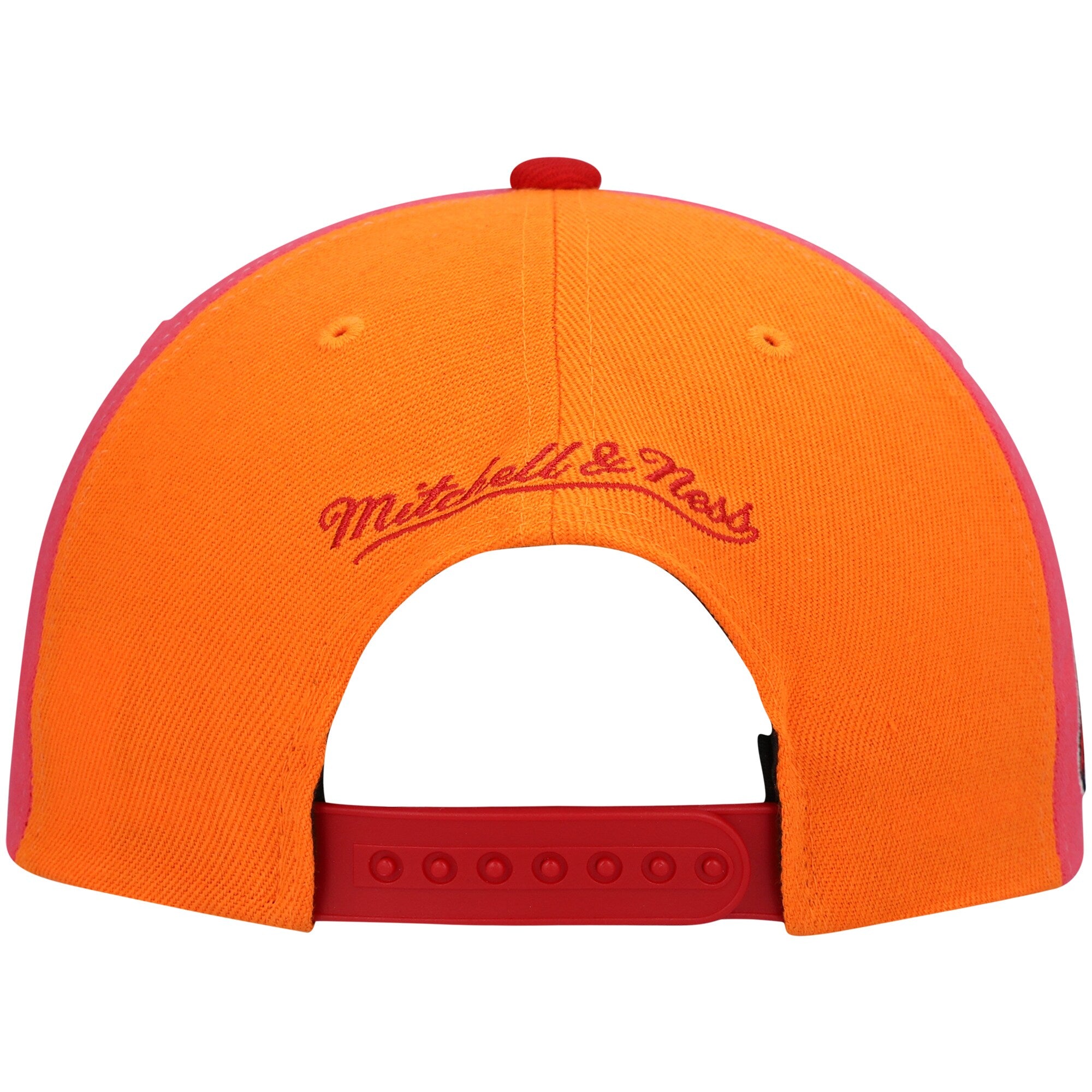 MENS MITCHELL & NESS NBA ON THE BLOCK SNAPBACK HWC HEAT - ORANGE-RED
