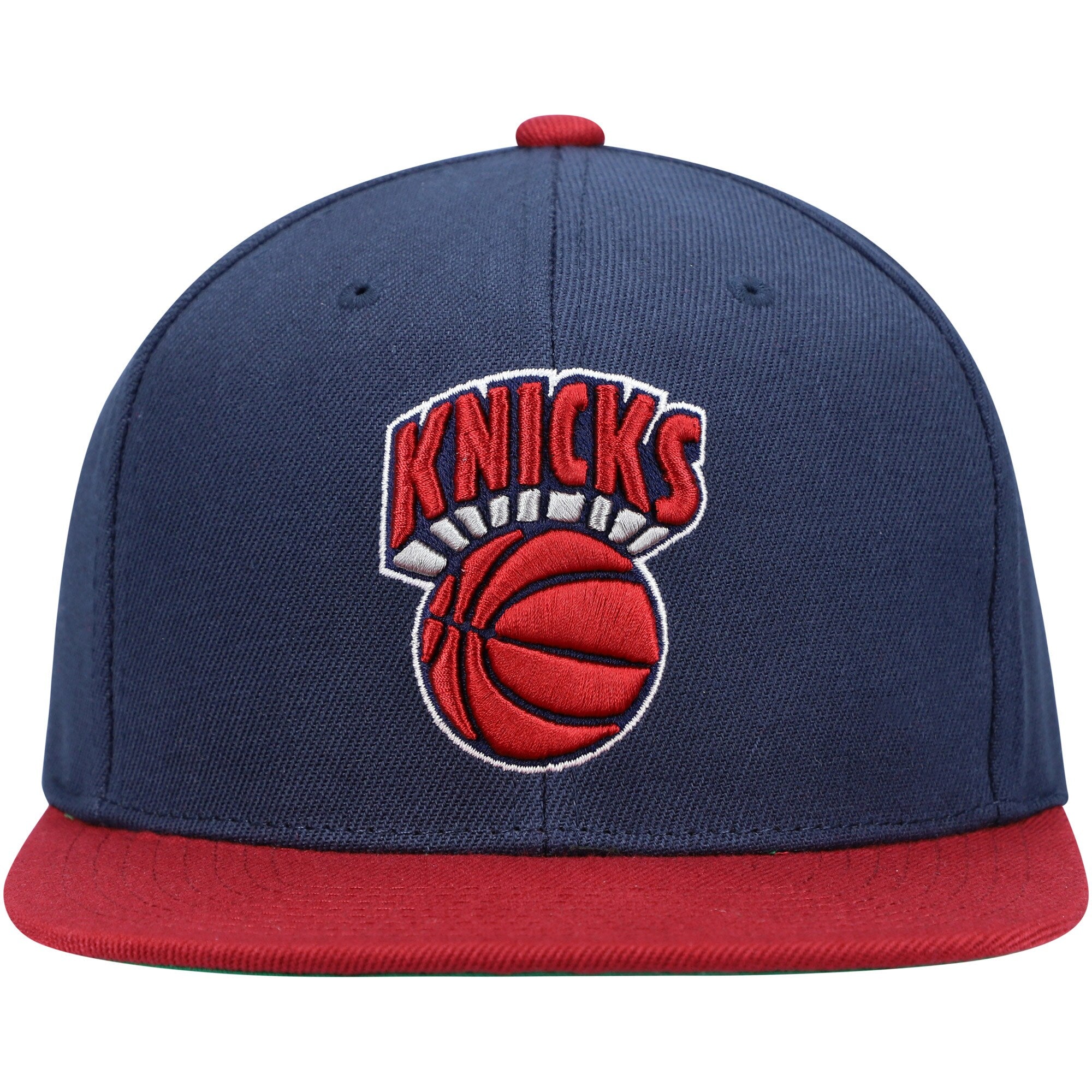MENS MITCHELL & NESS NBA CORE BASIC SNAPBACK HWC KNICKS - NAVY-DARK RED