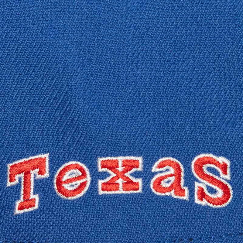 MENS MITCHELL & NESS MLB BASES LOADED FITTED COOP RANGERS