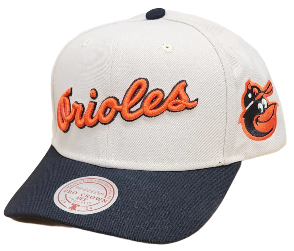 [HP11517-BOROFWH] MENS MITCHELL & NESS MLB OFF WORD PRO SNAPBACK COOP ORIOLES