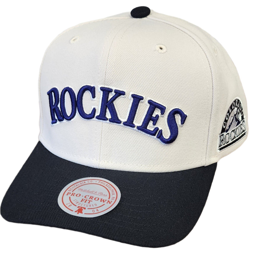 [HP11517-CROOFWH] MENS MITCHELL & NESS MLB OFF WORD PRO SNAPBACK COOP ROCKIES