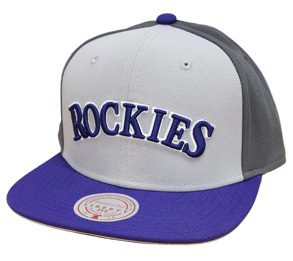 MENS MITCHELL & NESS MLB TRIPLE PLAY LIBERTY SNAPBACK COOP ROCKIES