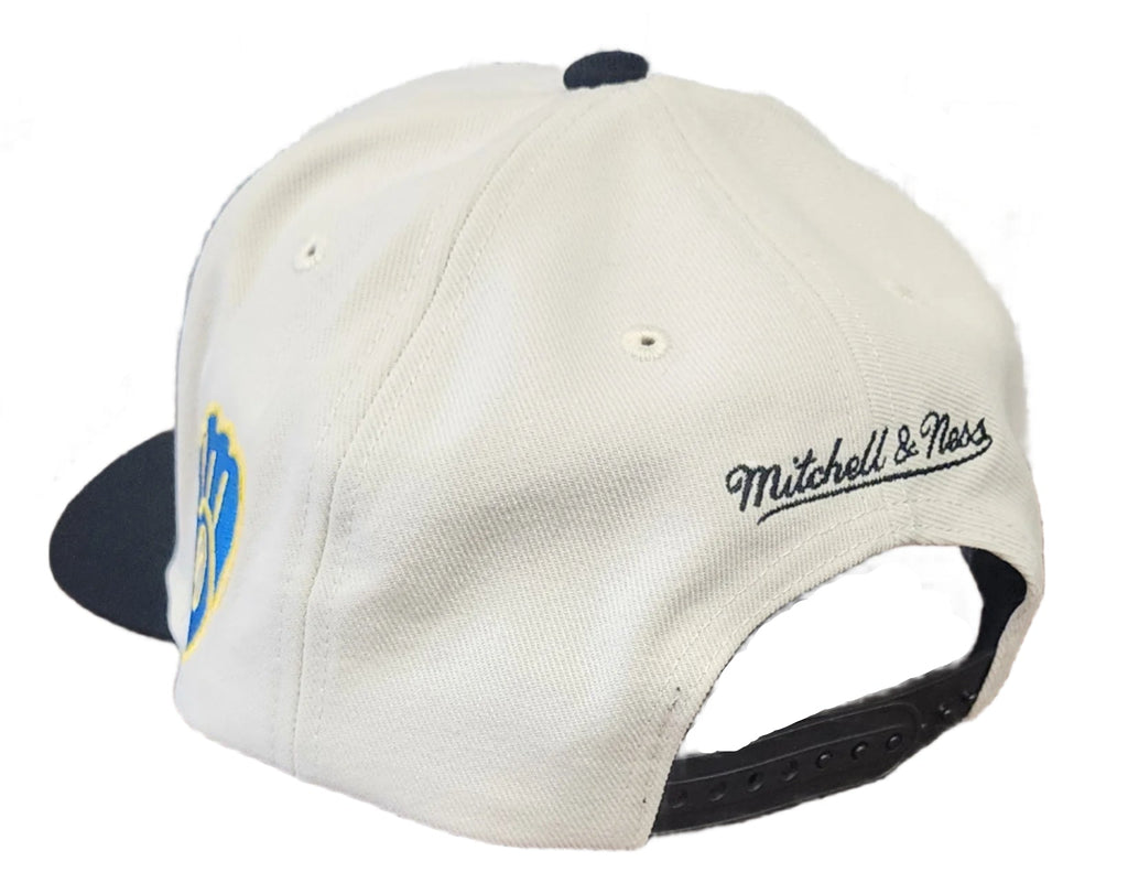[HP11517-MBROFWH] MENS MITCHELL & NESS MLB OFF WORD PRO SNAPBACK COOP BREWERS