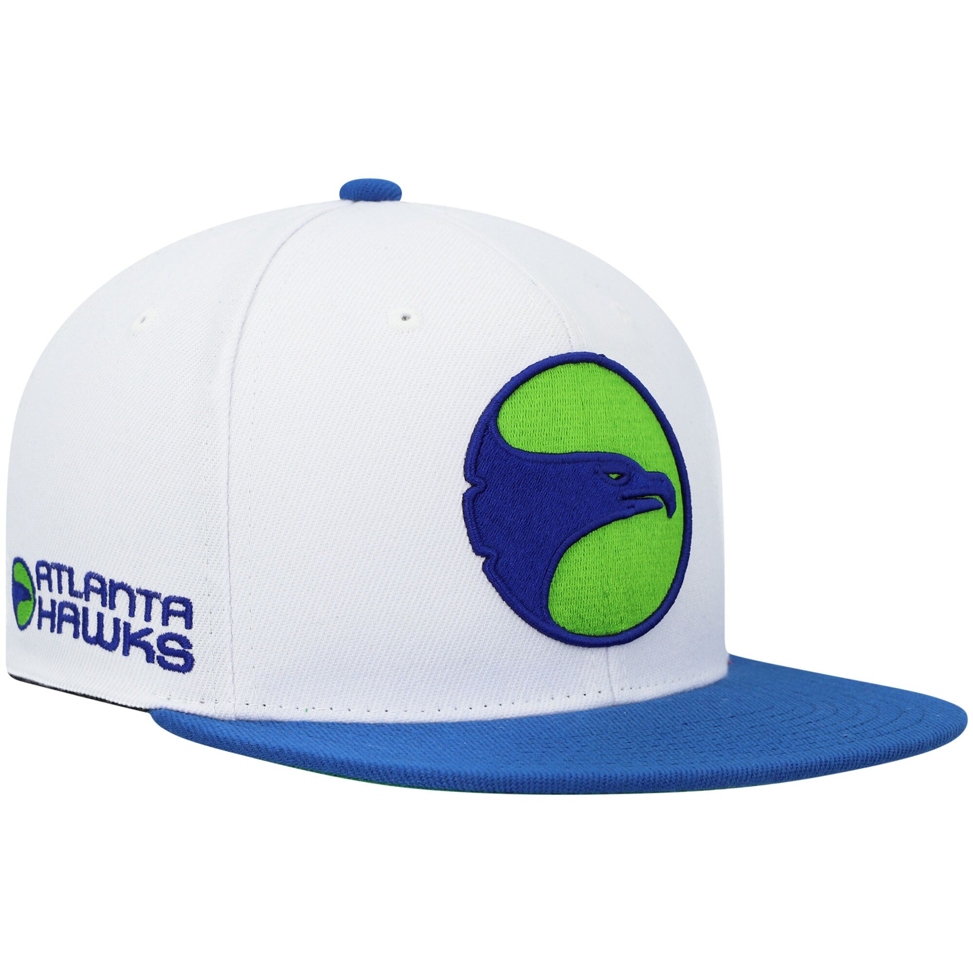 MENS MITCHELL & NESS NBA SIDE CORE 2.0 SNAPBACK HWC HAWKS - WHITE-ROYAL