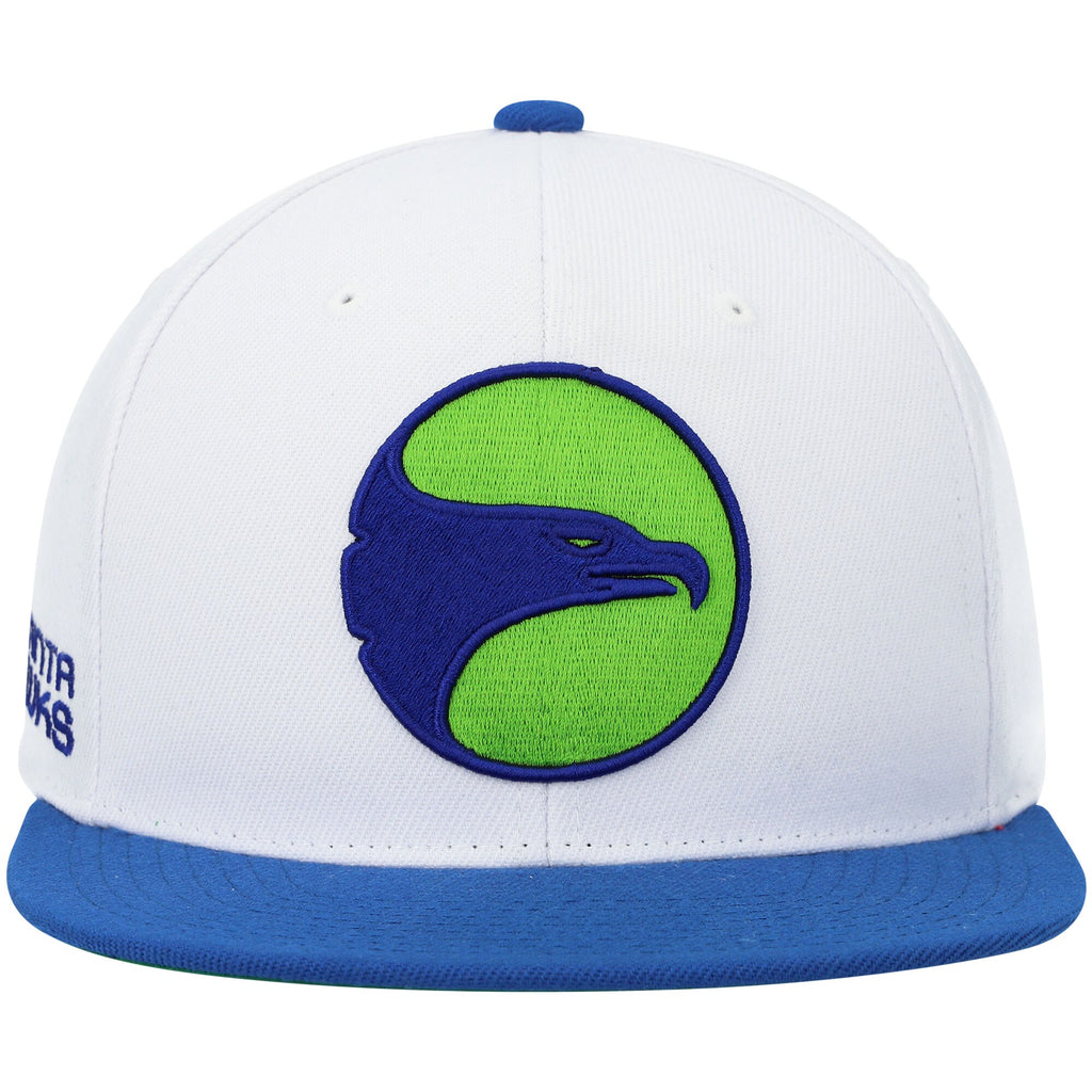MENS MITCHELL & NESS NBA SIDE CORE 2.0 SNAPBACK HWC HAWKS - WHITE-ROYAL