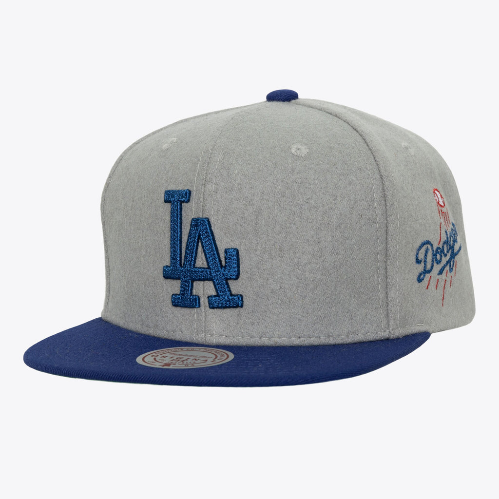 [HS9457-LADGREY] MENS MITCHELL & NESS MLB MELT STITCH SNAPBACK DODGERS