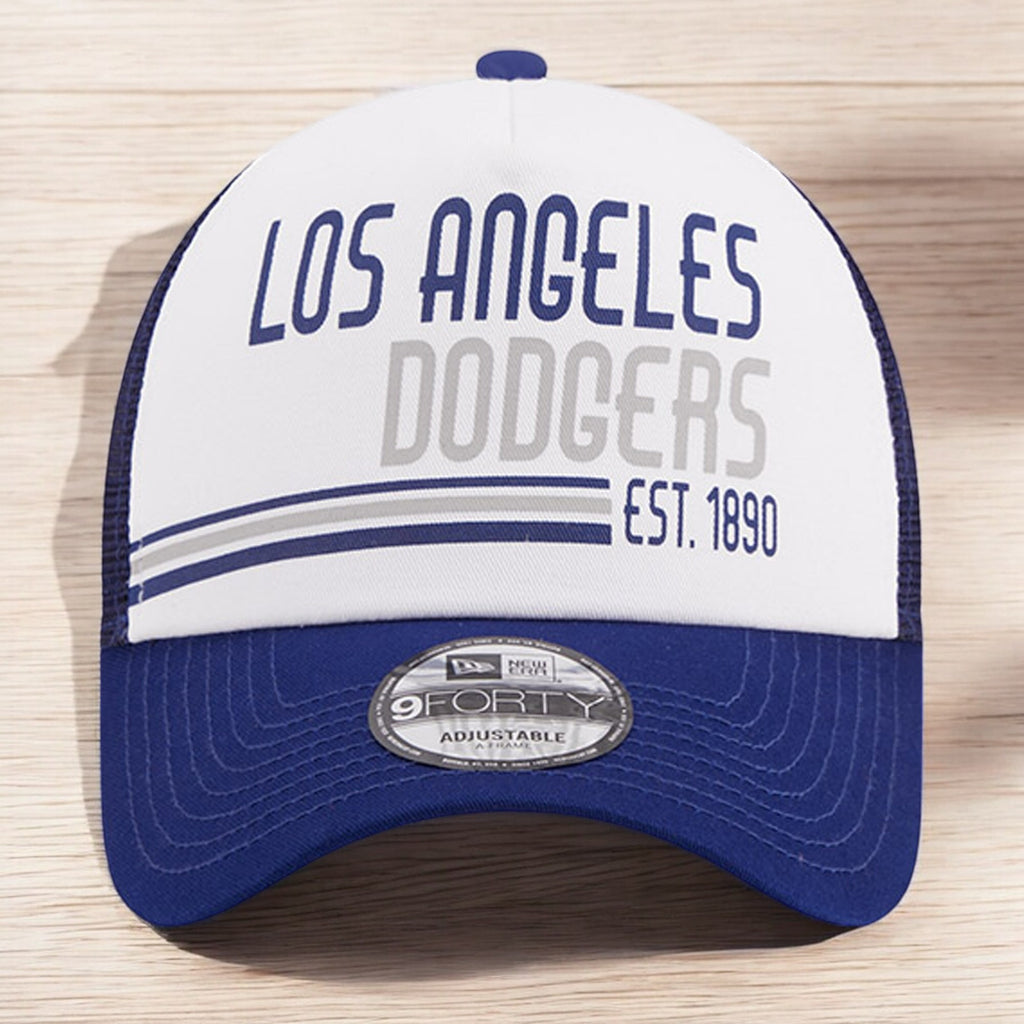 [60371909] Mens New Era MLB 940 STACKED A-FRAME TRUCKER ADJUSTABLE - LA DODGERS