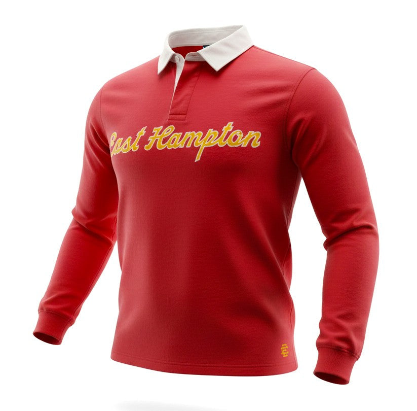 [EECO25CO82-202RDYE] MENS ERIC EMANUEL EE RUGBY EAST HAMPTONS CORE POLO