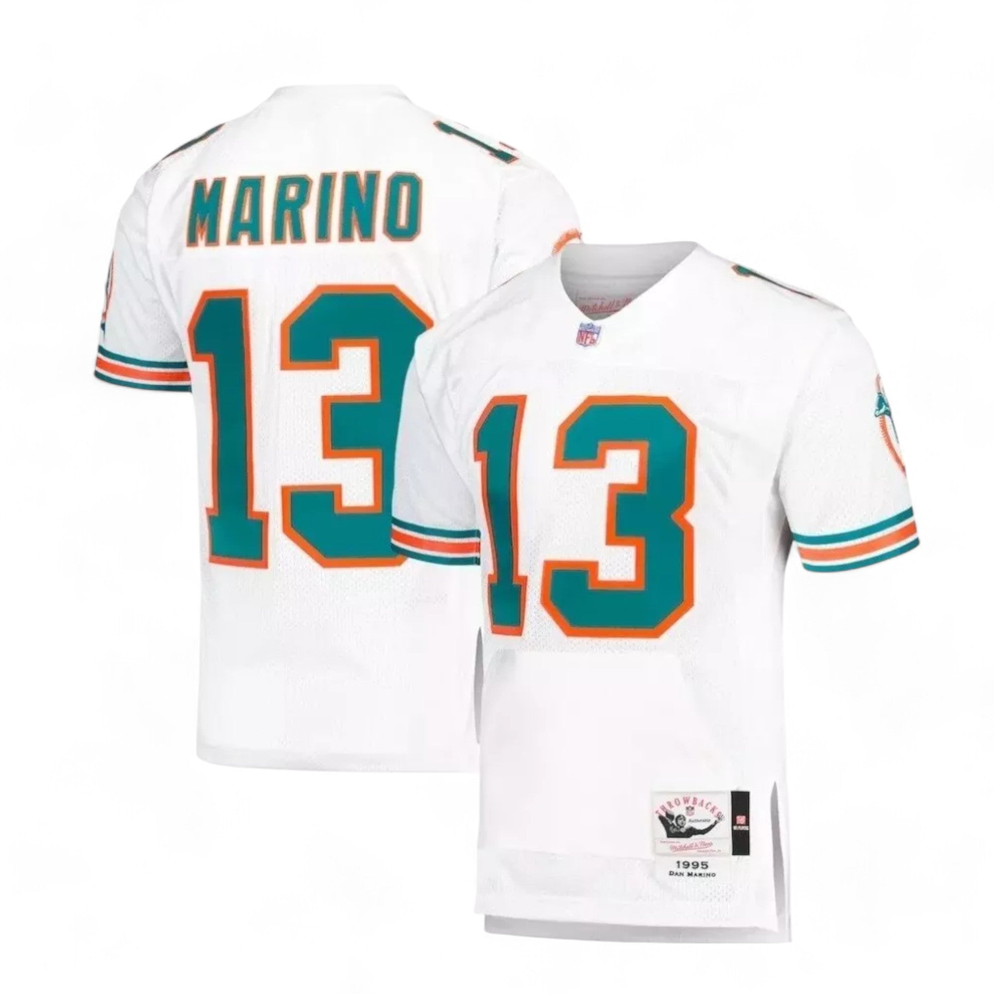 Mens Mitchell & Ness NFL WHITE JERSEY DOLPHINS 1992 DAN MARINO
