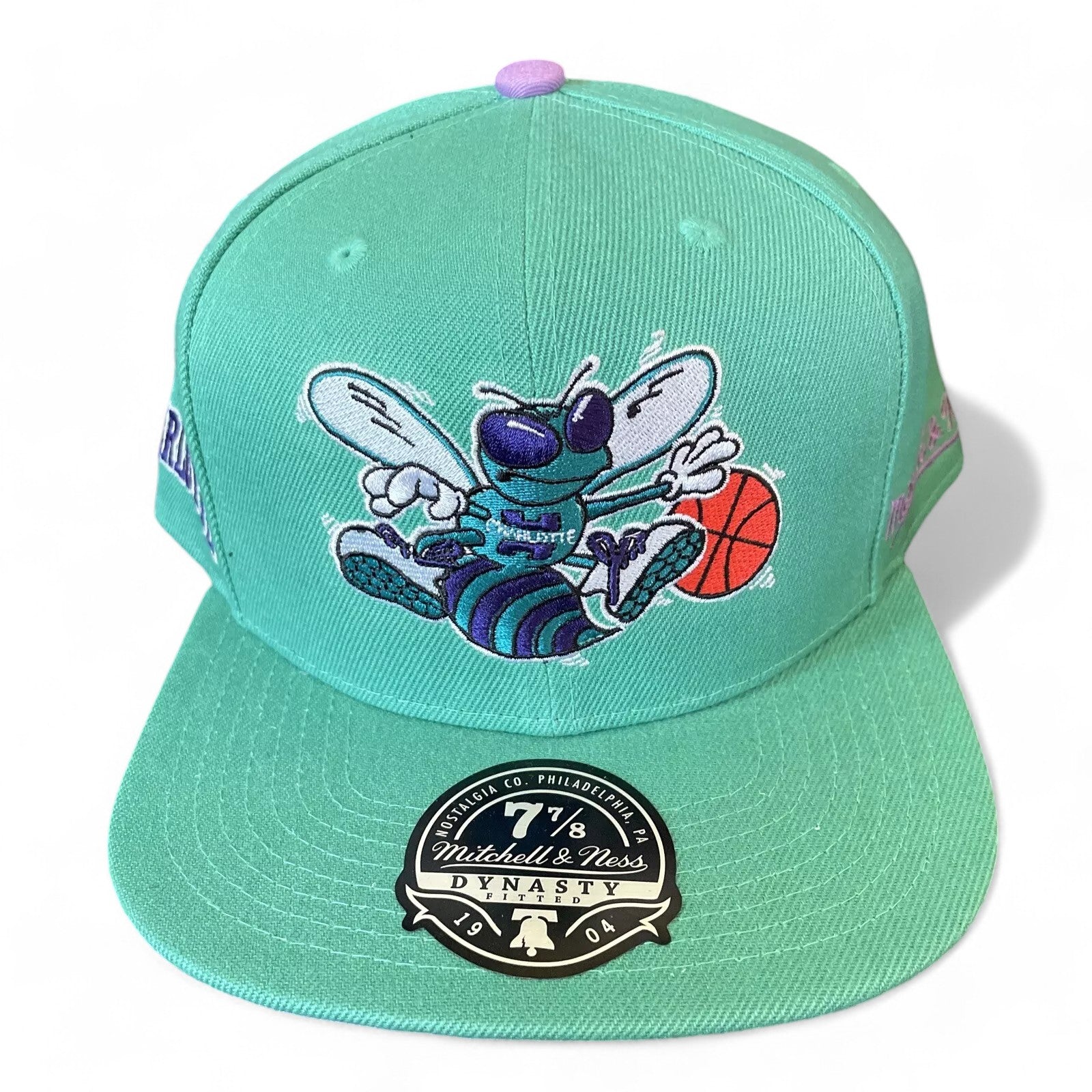 MENS MITCHELL & NESS NBA HYPERTEAM FITTED HWC HORNETS - TEAL