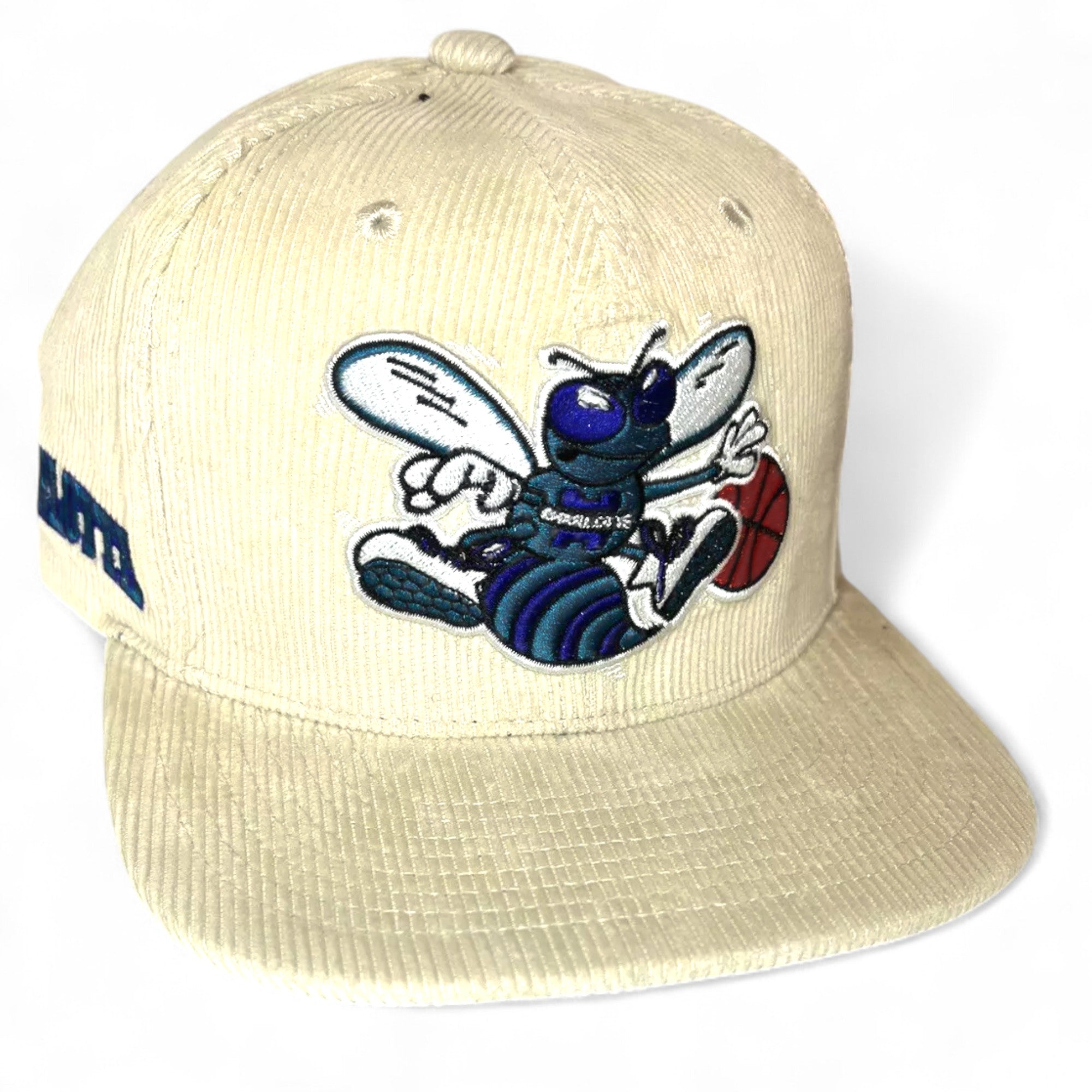 MENS MITCHELL & NESS NBA OFF CORD SNAPBACK HWC HORNETS