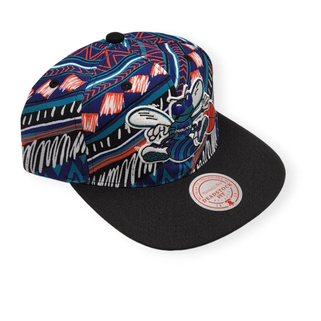 MENS MITCHELL & NESS NBA GAME DAY PATTERN DEADSTOCK HWC HORNETS