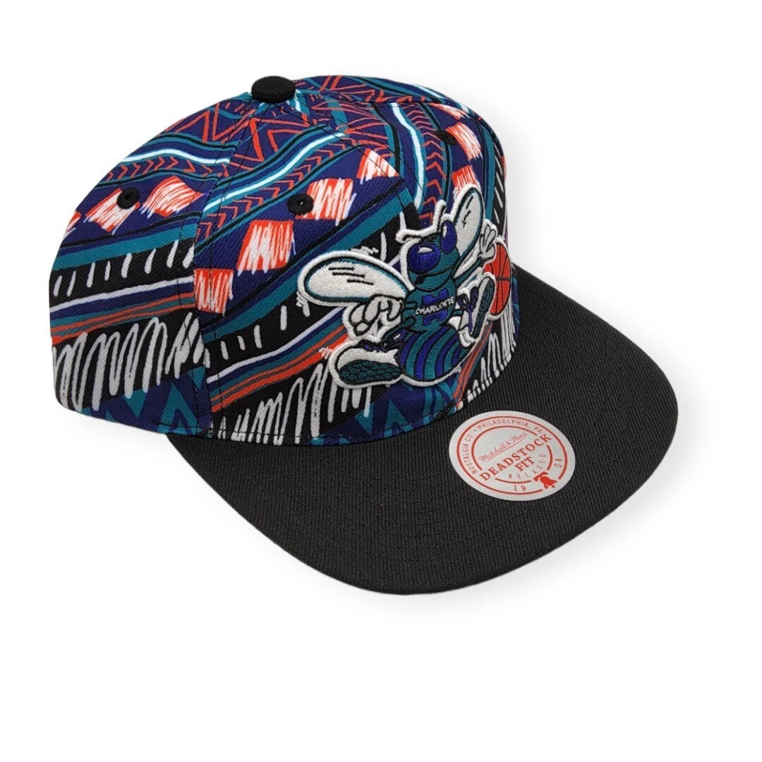 MENS MITCHELL & NESS NBA GAME DAY PATTERN DEADSTOCK HWC HORNETS
