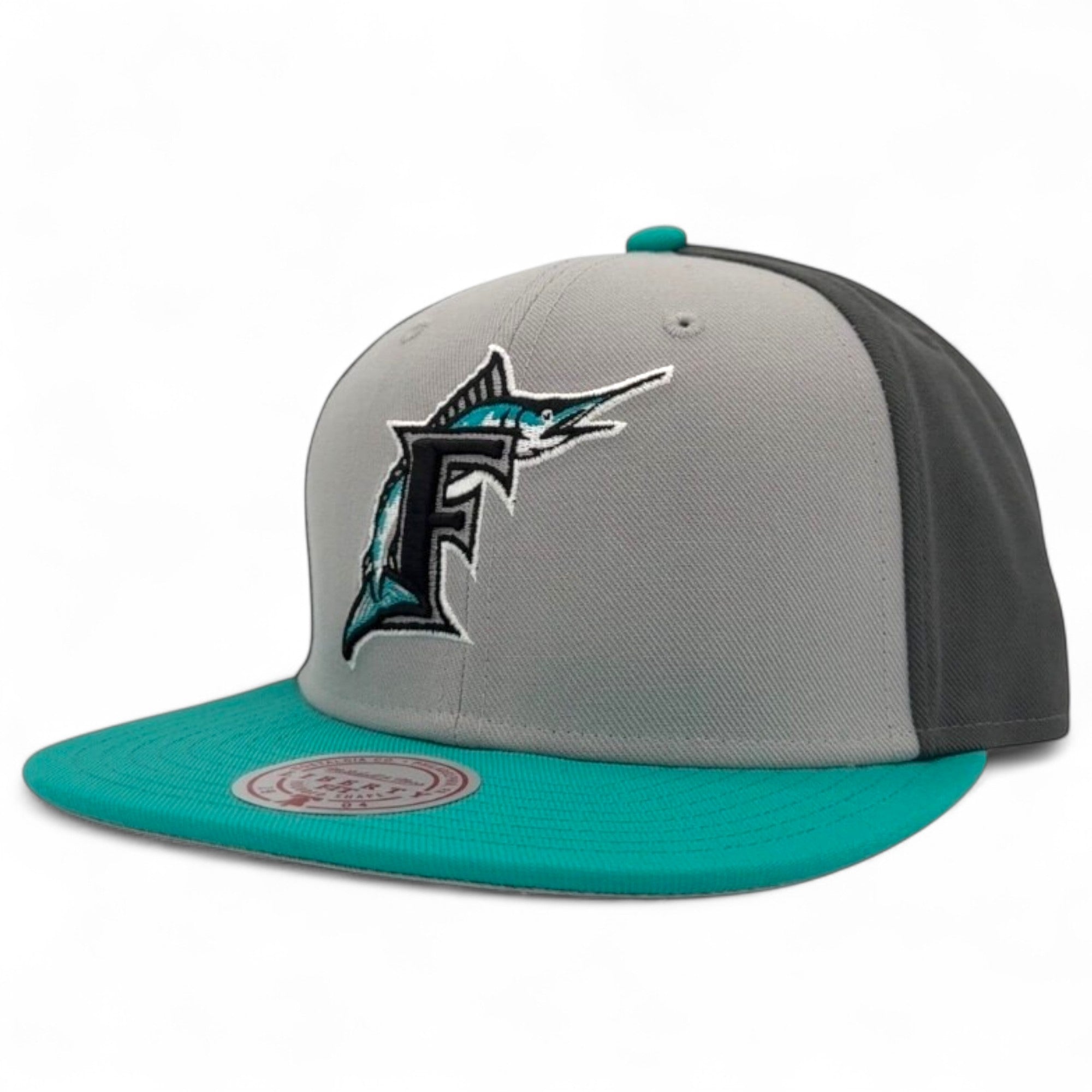 MENS MITCHELL & NESS MLB TRIPLE PLAY LIBERTY SNAPBACK COOP MARLINS