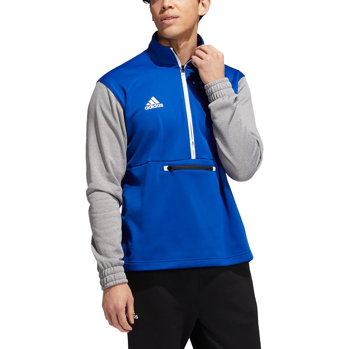 [HI0696] MENS ADIDAS TEAM ISSUE 1/4 ZIP PULLOVER