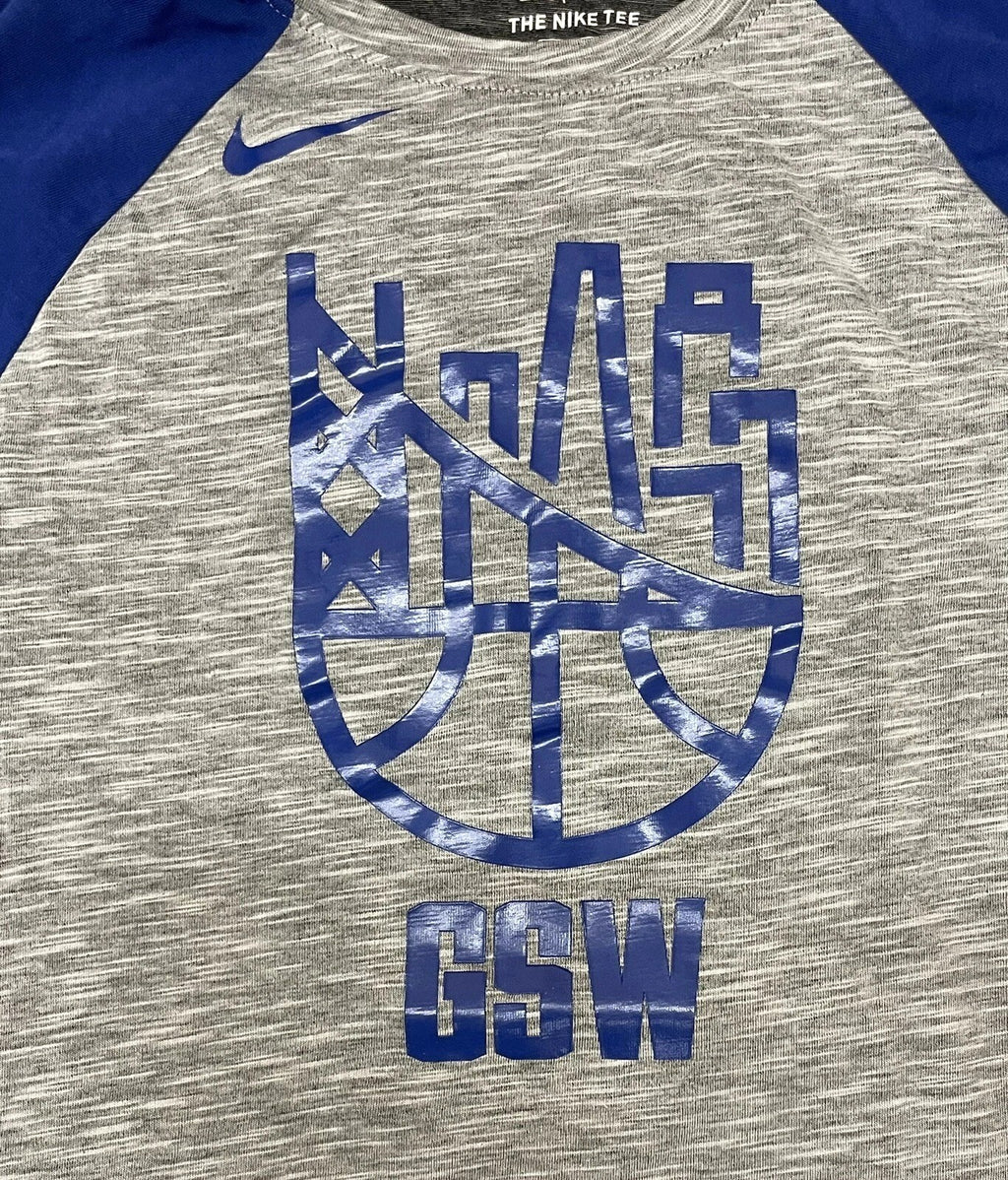 [873763-063] Womens Nike NBA Golden State Warriors "The City" 3/4 Sleeve T-shirt