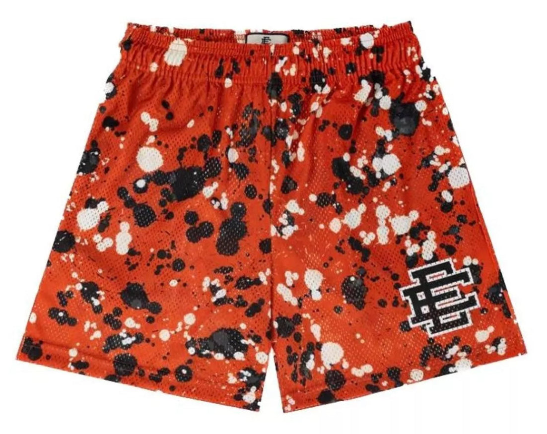 [EE000121] MENS ERIC EMANUEL EE BASIC SHORT ORANGE SPLATTER