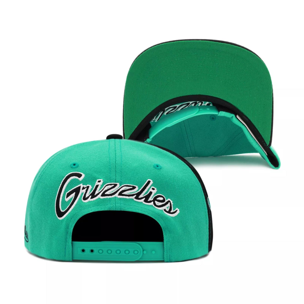MENS MITCHELL & NESS NBA REAR SCRIPT DEADSTOCK SNAPBACK HWC GRIZZLIES
