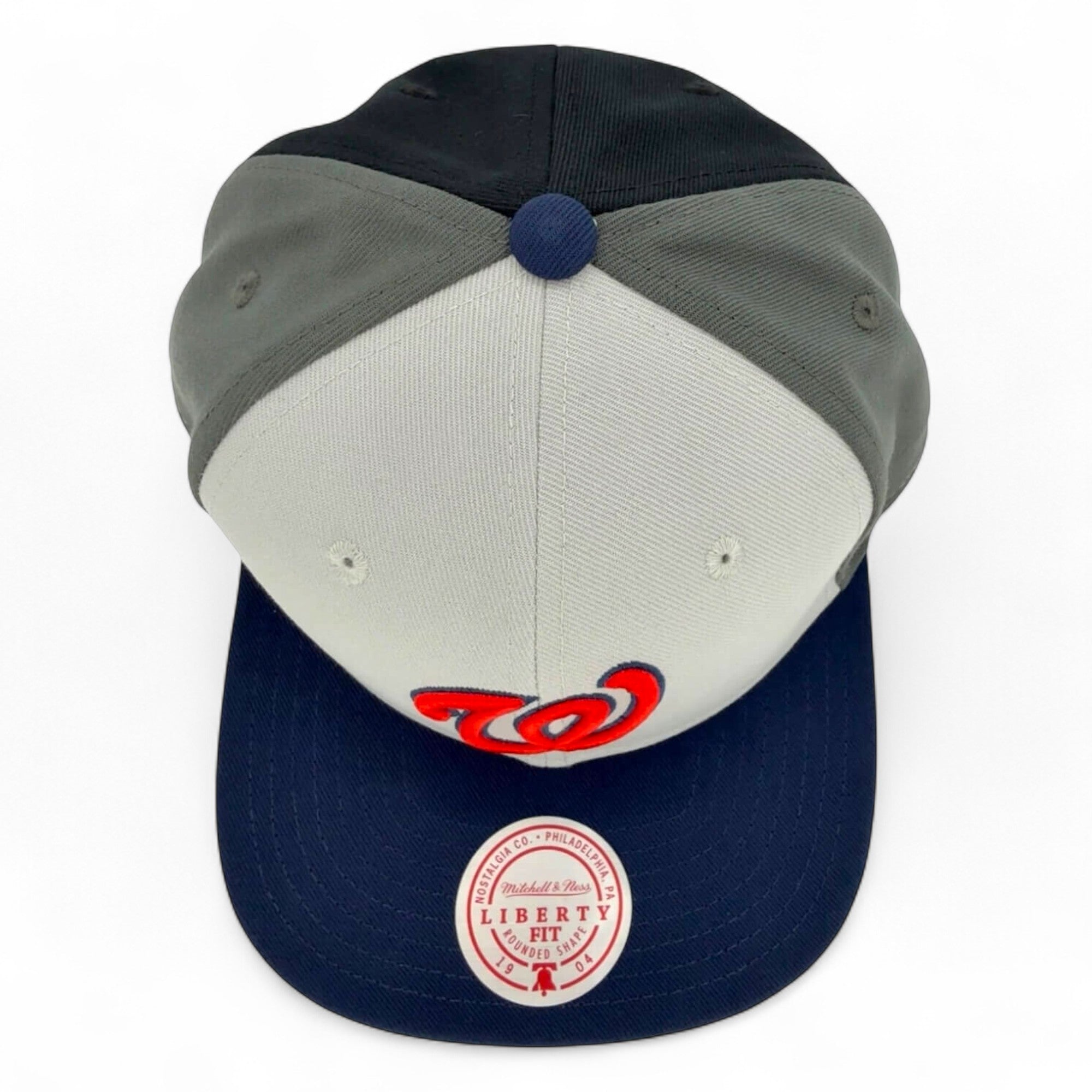 MENS MITCHELL & NESS MLB TRIPLE PLAY LIBERTY SNAPBACK NATIONALS