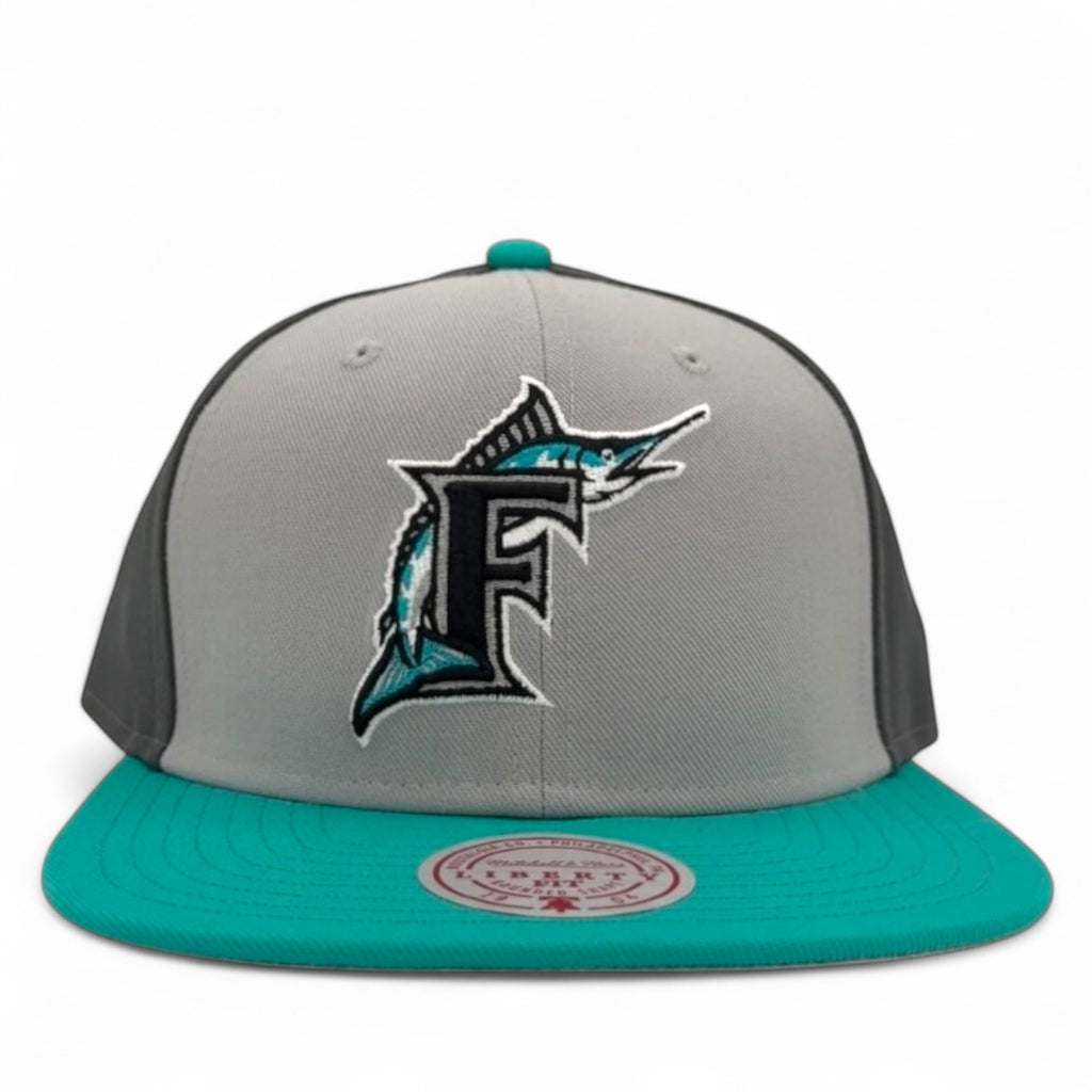 MENS MITCHELL & NESS MLB TRIPLE PLAY LIBERTY SNAPBACK COOP MARLINS