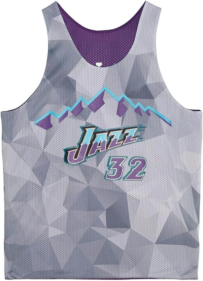 MENS MITCHELL & NESS REVERSIBLE MESH TANK JAZZ KARL MALONE