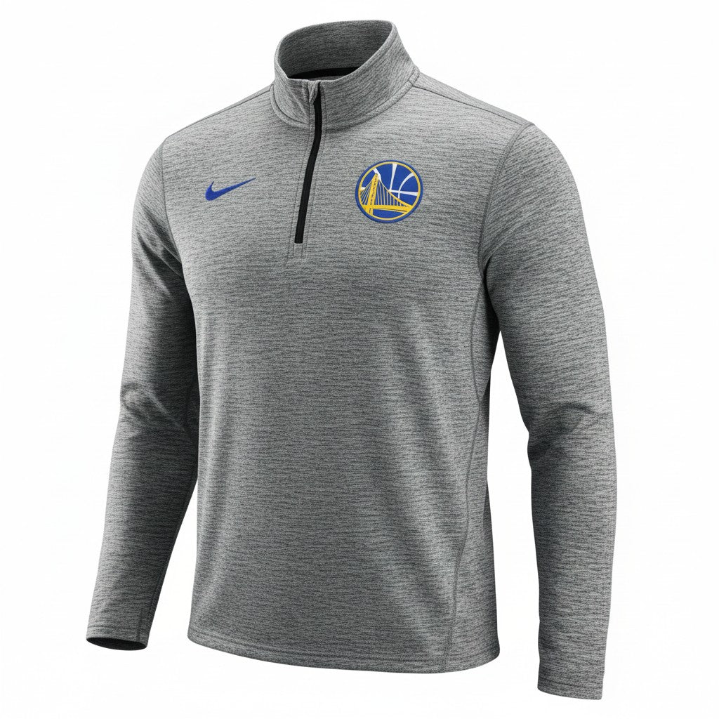 [857697-021] Mens Nike NBA Golden State Warriors 1/2 Zip Long Sleeve Pullover