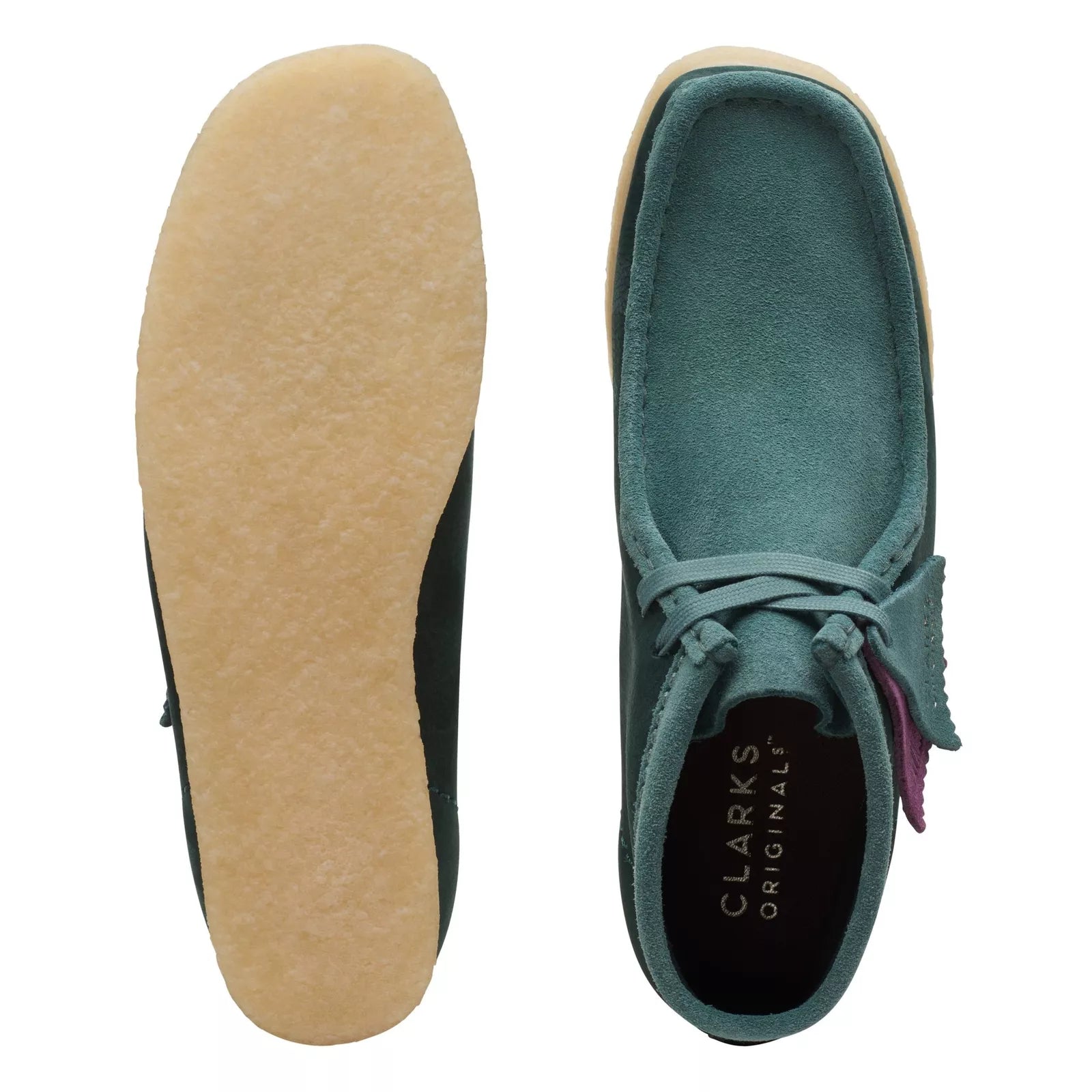 [26167942] Womens CLARKS WALLABEE BOOT - TEAL COMBI