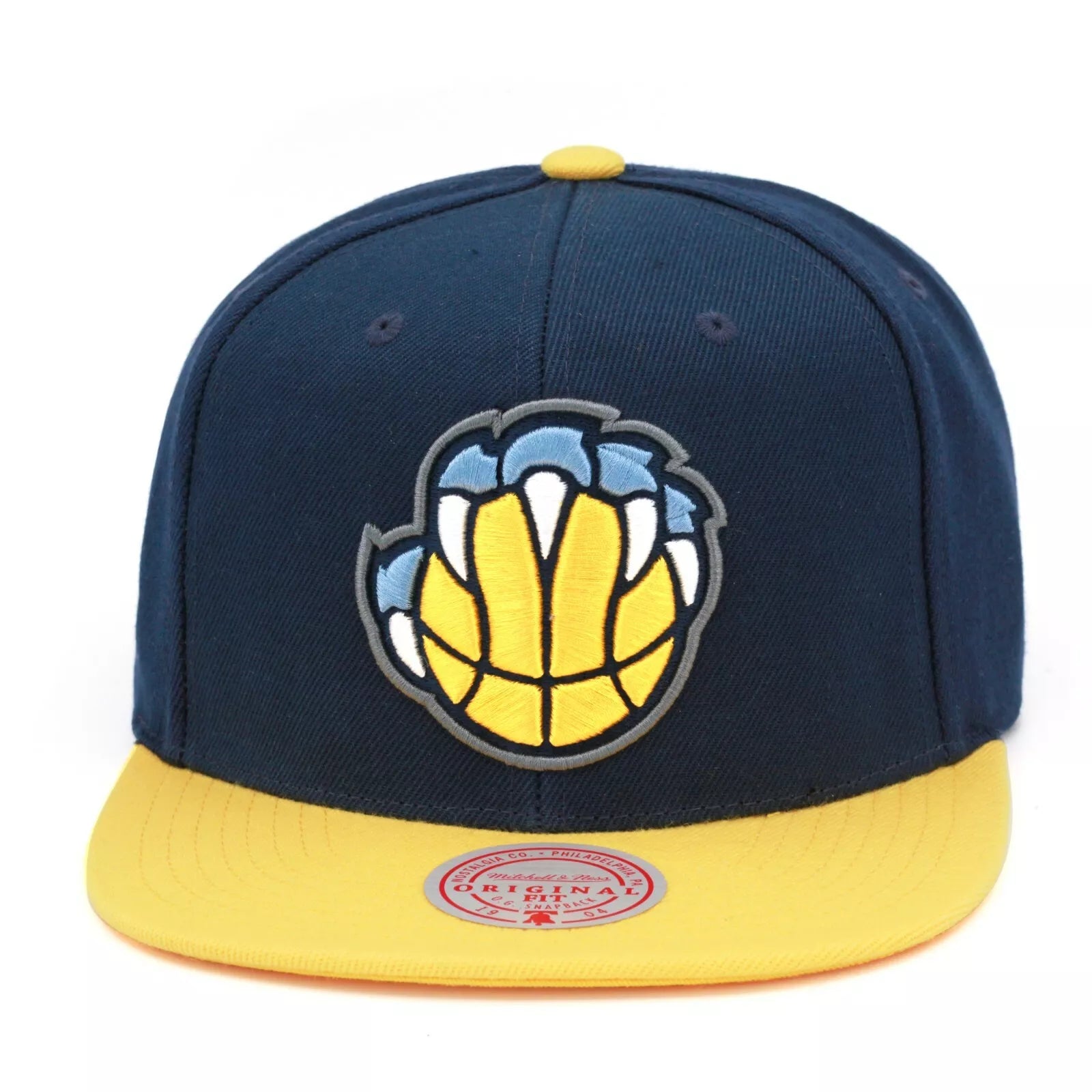 MENS MITCHELL & NESS NBA CORE BASIC SNAPBACK GRIZZLIES - NAVY-YELLOW