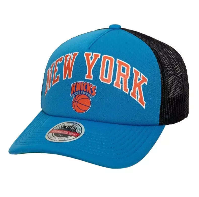 MENS MITCHELL & NESS NBA JERSEY HOOK TRUCKER HWC KNICKS - BLUE