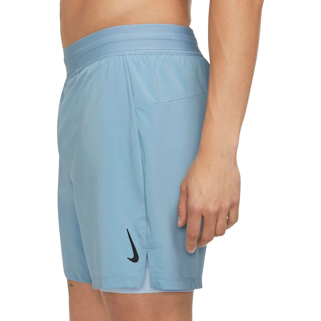 [DC5320-494] MENS NIKE YOGA 2-IN-1 LINED TRAINING SHORTS