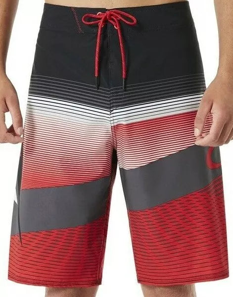 [482363-465] MENS OAKLEY RED LINE SHORTS GNARLY WAVE