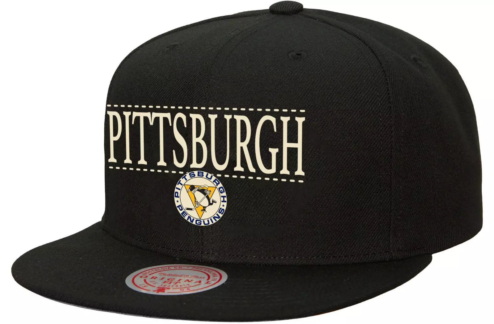 MENS MITCHELL & NESS NHL THE CITY SNAPBACK PENGUINS - BLACK