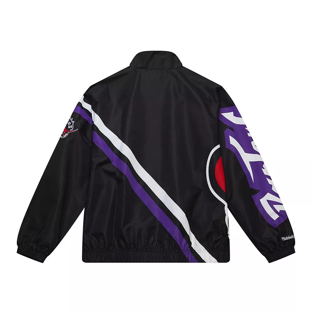 MENS MITCHELL & NESS EXPLODED LOGO WARM UP JACKET RAPTORS