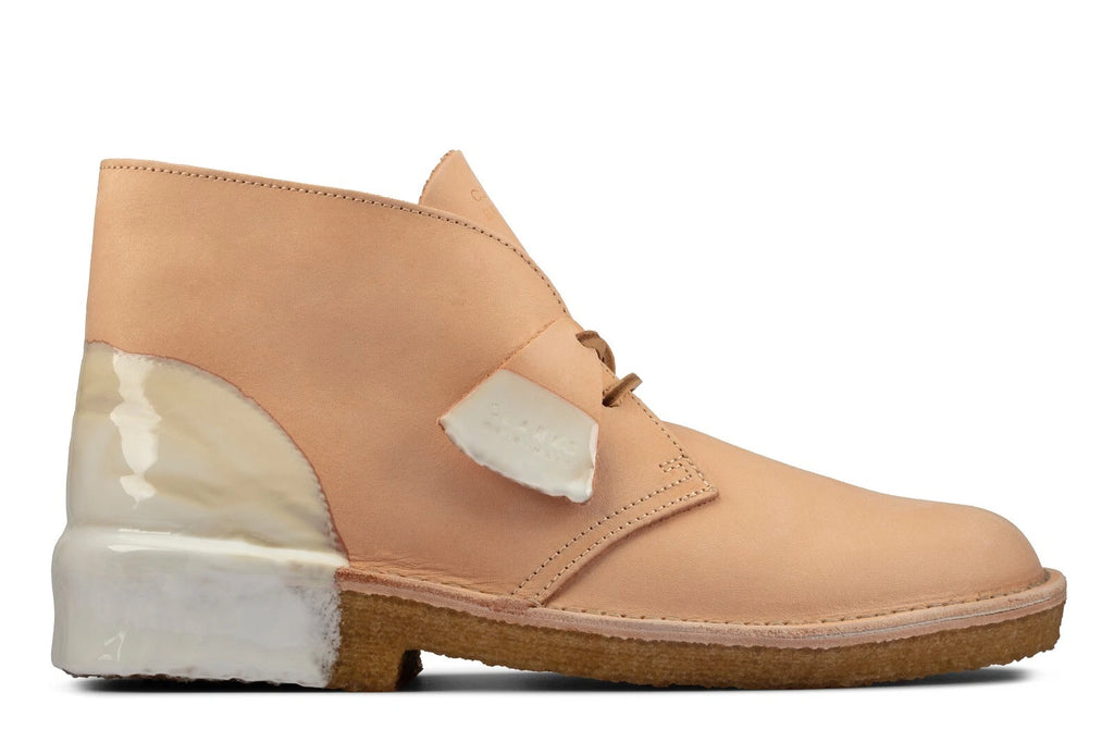 [26159091] MENS CLARKS DESERT BOOT 'NATURAL WHITE'